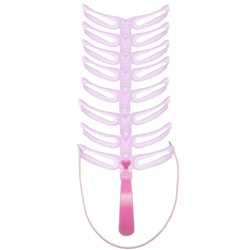 8-teiliges Augenbrauen-Schablonenset, Augenbrauen-Formungsset, Augenbrauen-Vorlage, 8 Stile, wiederverwendbare Augenbrauen-Schablone mit Griff