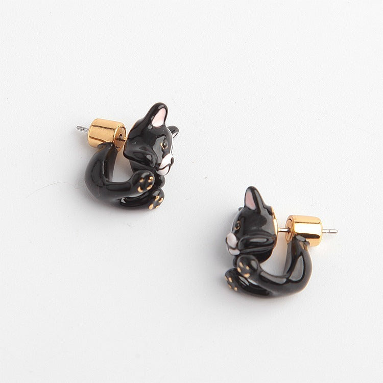 Qingdao Ornament Enamel Glaze Black Bracelet Bracelet Necklace Necklace Ring Suit Pendant