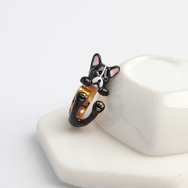 Qingdao Ornament Enamel Glaze Black Bracelet Bracelet Necklace Necklace Ring Suit Pendant