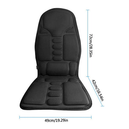 8-Mode Full-Back Massage Vibration Cushion Car Chair Seat Pad Mat Heat Massager