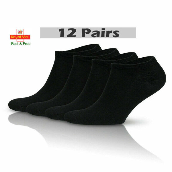 12 Paar Herren Damen Trainer Liner Söckchen Unsichtbare Baumwolle Low Cut Sport Socken