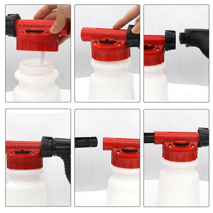 Snow Foam Car Wash Spray Gun Lance Uses Hose Pipe Sprayer 900ML Handheld Bottle