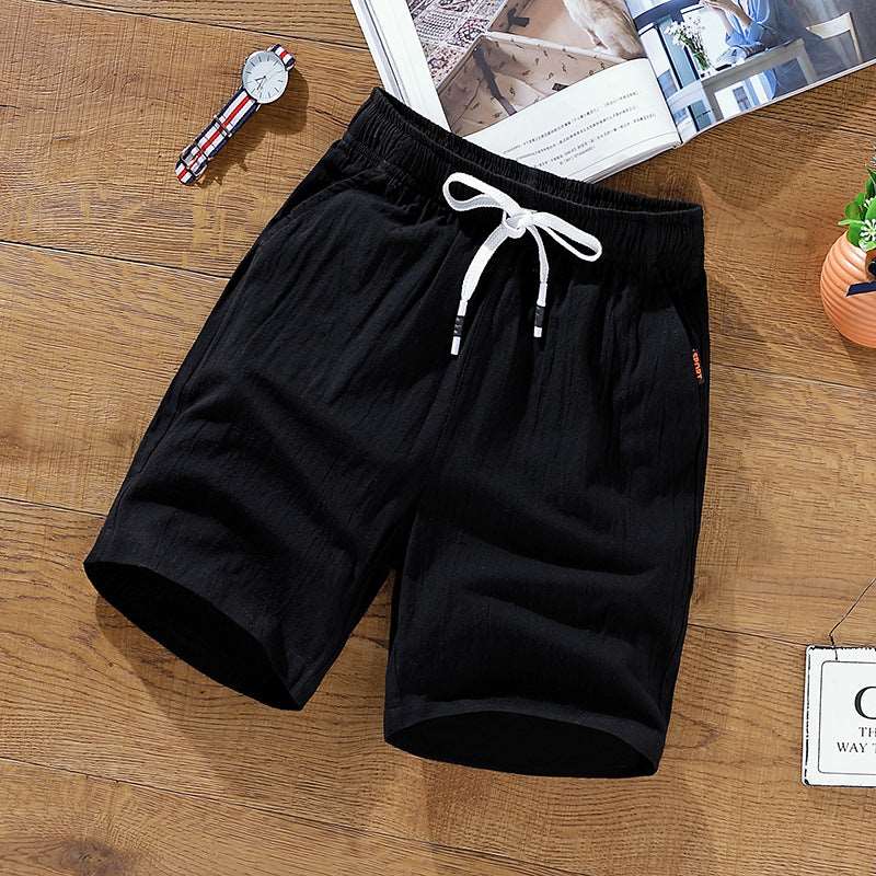 Leisure Loose Korean Cotton And Linen Shorts Men's Shorts