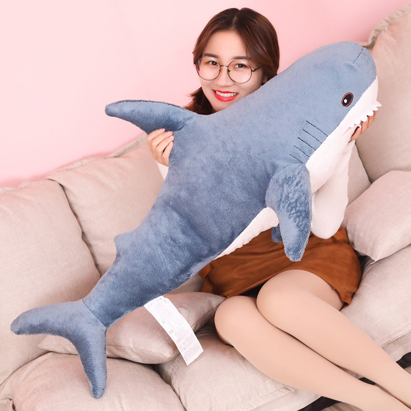 Shark plush pillow