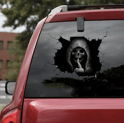 Autocollant d'horreur de pare-chocs de crâne de plancher de mur de voiture d'Halloween