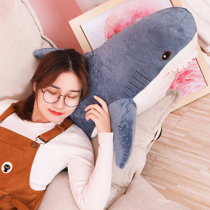 Shark plush pillow