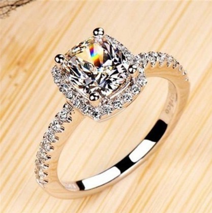 Ringe für Frauen Braut Hochzeit Anelli Trendy Schmuck Verlobungsring Weißgold Farbe Anillos