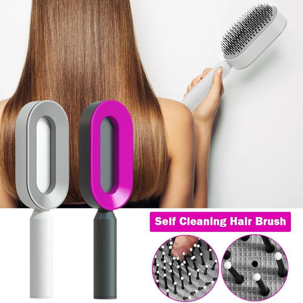 Peigne de croissance de cheveux 3D pour femmes, brosse à cheveux autonettoyante