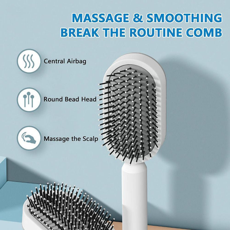 Women Fashion 3D Hair Growth Comb Hairbrush Self-Cleaning Hair Brush