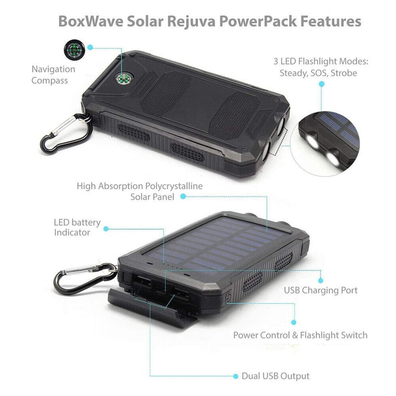 20000mAh Solar Power Bank Wasserdichte 2USB LED Batterie Ladegerät Für Handy