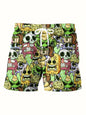 Summer Men's Beach Pants Printed Sports Casual Shorts