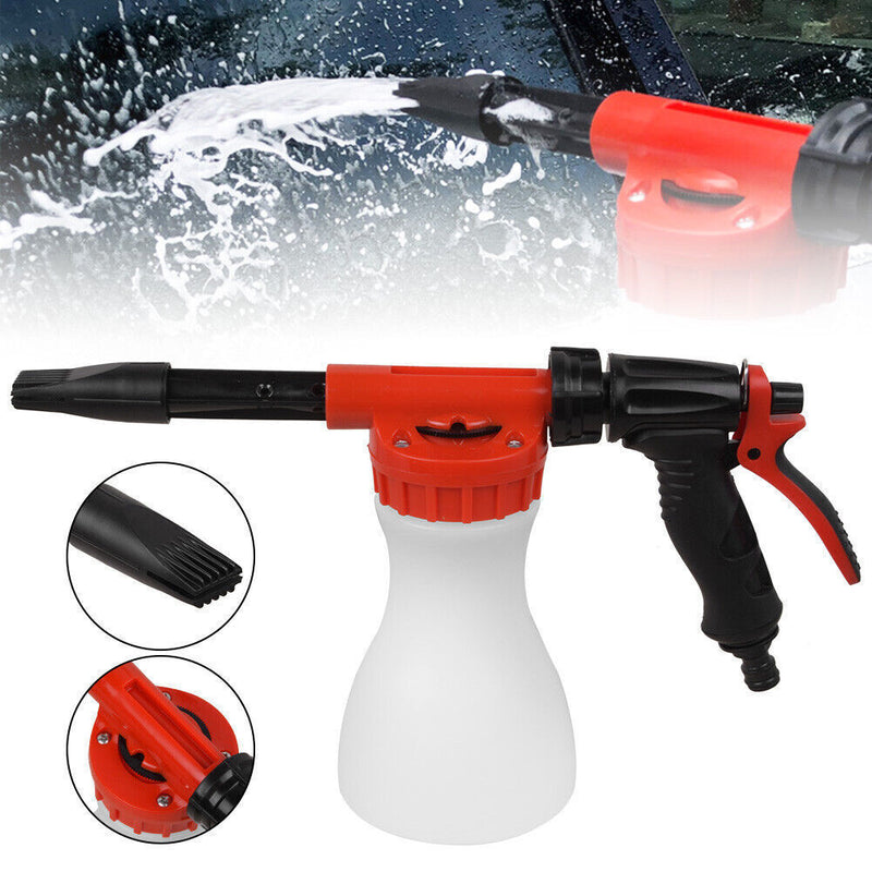 Snow Foam Car Wash Spray Gun Lance Uses Hose Pipe Sprayer 900ML Handheld Bottle