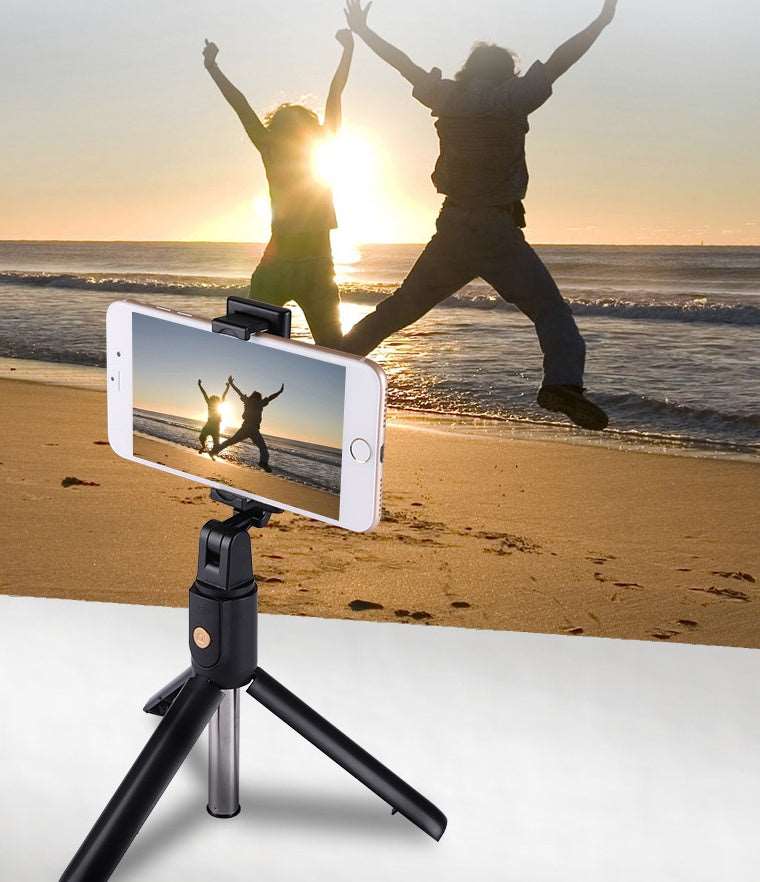 Compatible with Apple, Bluetooth version of stainless steel tripod