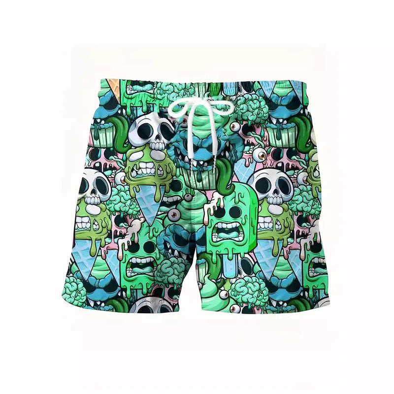 Sommer Herren Strandhose Bedruckte Sport Casual Shorts