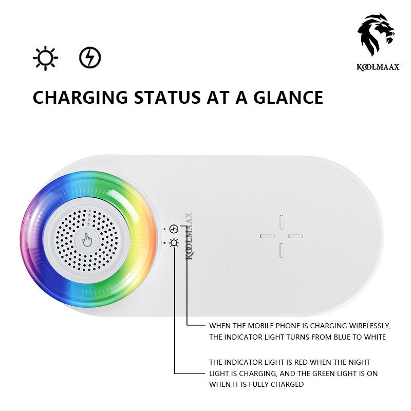 Koolmaax 2023 chargeur de veilleuse 3 en 1 avec lampe de chevet polyvalent nouvelle tendance