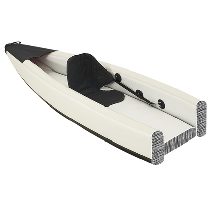 vidaXL Inflatable Kayak Black 375x72x31 cm Polyester - Enjoy Stable and Relaxing Kayaking Experience