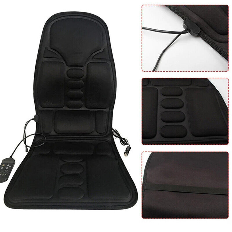 8-Mode Full-Back Massage Vibration Cushion Car Chair Seat Pad Mat Heat Massager