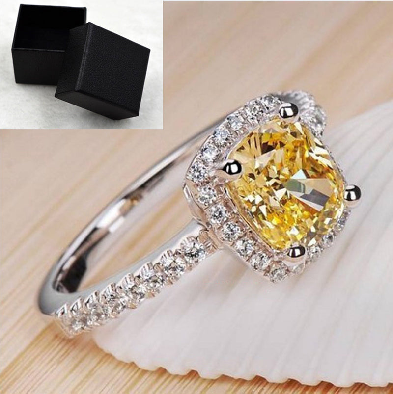 Ringe für Frauen Braut Hochzeit Anelli Trendy Schmuck Verlobungsring Weißgold Farbe Anillos