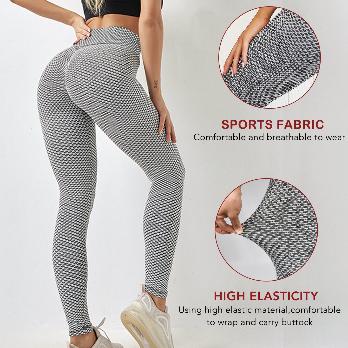 TIK Tok Leggings femmes bout à bout collants d'entraînement grande taille sport taille haute pantalons de Yoga