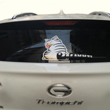 The rear window of the foreign trade will move. The rear window cat's rear window wiper is suitable for reflective car stickers and stickers.