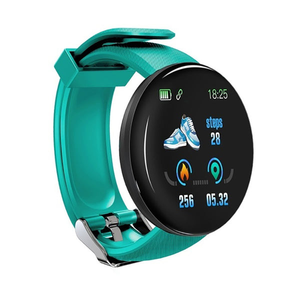 D18 Bluetooth montre intelligente, hommes femmes tension artérielle moniteur de fréquence cardiaque montre intelligente, podomètre Sport Tracker bande intelligente pour Android IOS