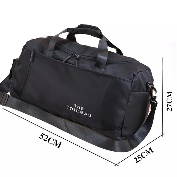 52x27x25cm Large Black Sport Gym Tote New Duffle Bag Travel Work Gear Bag