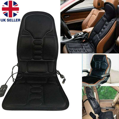 8-Mode Full-Back Massage Vibration Cushion Car Chair Seat Pad Mat Heat Massager