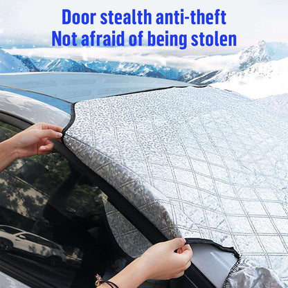 4 Layers Magnetic Car Windscreen Cover Winter Ice Frost Snow Protector Sunshade