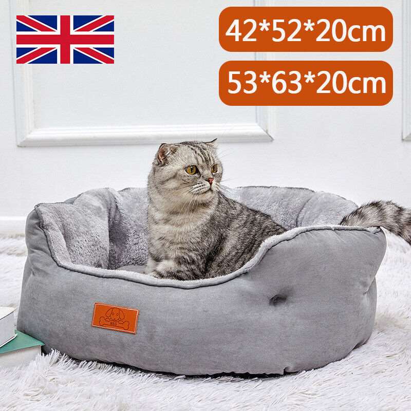 Dog Bed Cat Beds Soft Washable Fleece Puppy Cushion Warm Pet Basket Dog Bed