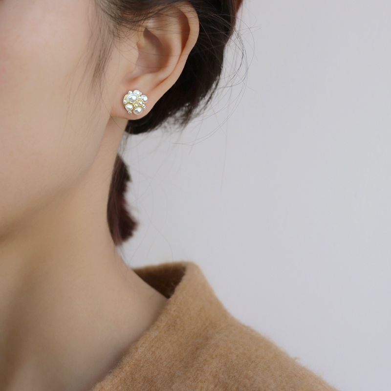 Non-pierced Magnetic Pearl Small Rice-shaped Beads Earrings