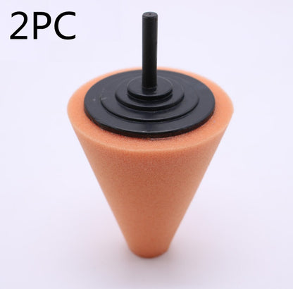 Car wheel polishing disc detail polishing wheel in the net steel ring polishing sponge plate with 6MM handle cone sponge wheel