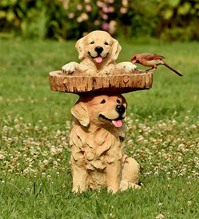 Décoration de jardin en résine de raton laveur, ornements artisanaux pour oiseaux de jardinage, ornements pour boire