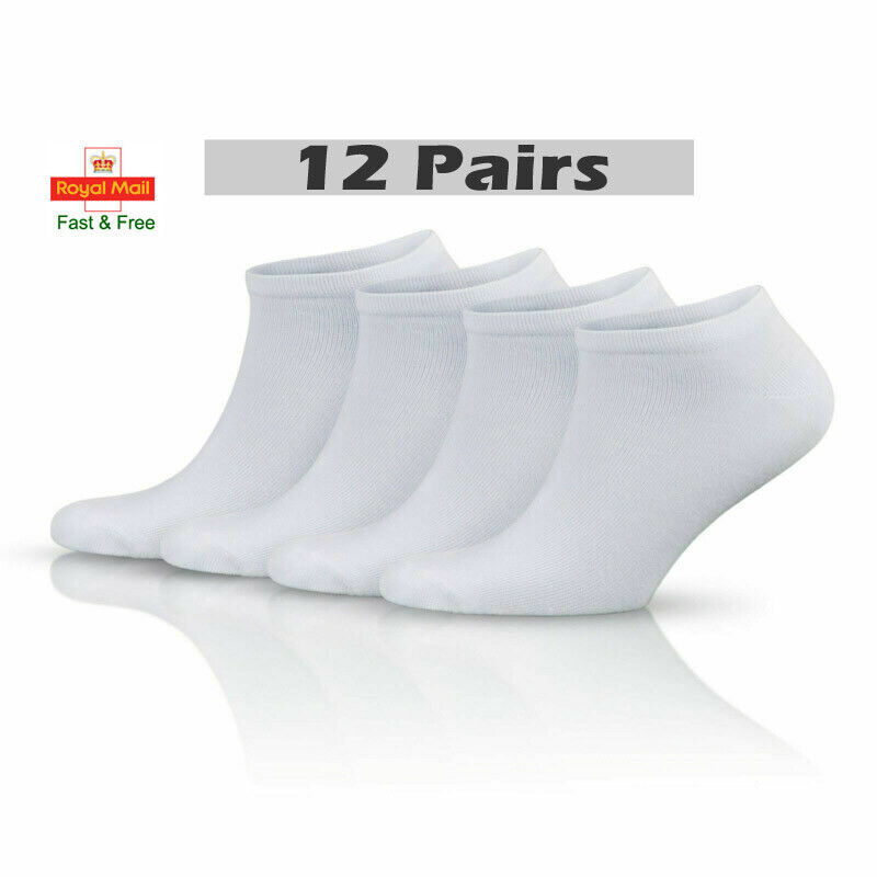 12 Paar Herren Damen Trainer Liner Söckchen Unsichtbare Baumwolle Low Cut Sport Socken