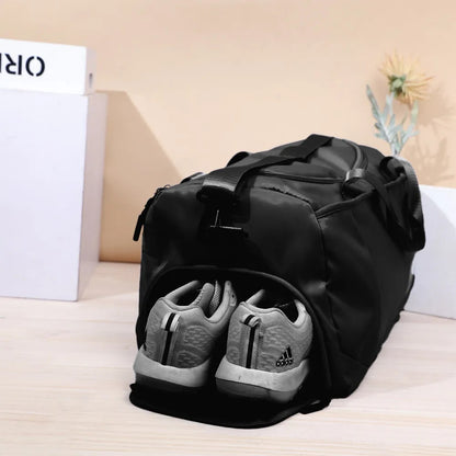 52x27x25cm Large Black Sport Gym Tote New Duffle Bag Travel Work Gear Bag