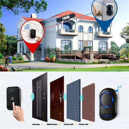 Wireless Door Bells Waterproof Long Range Plug In Home Cordless Doorbell