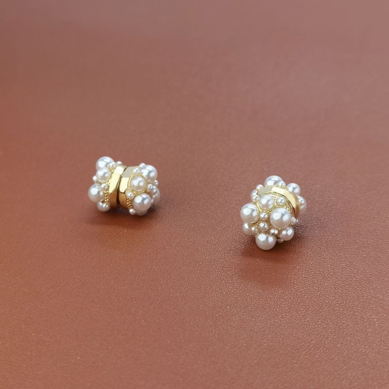 Non-pierced Magnetic Pearl Small Rice-shaped Beads Earrings