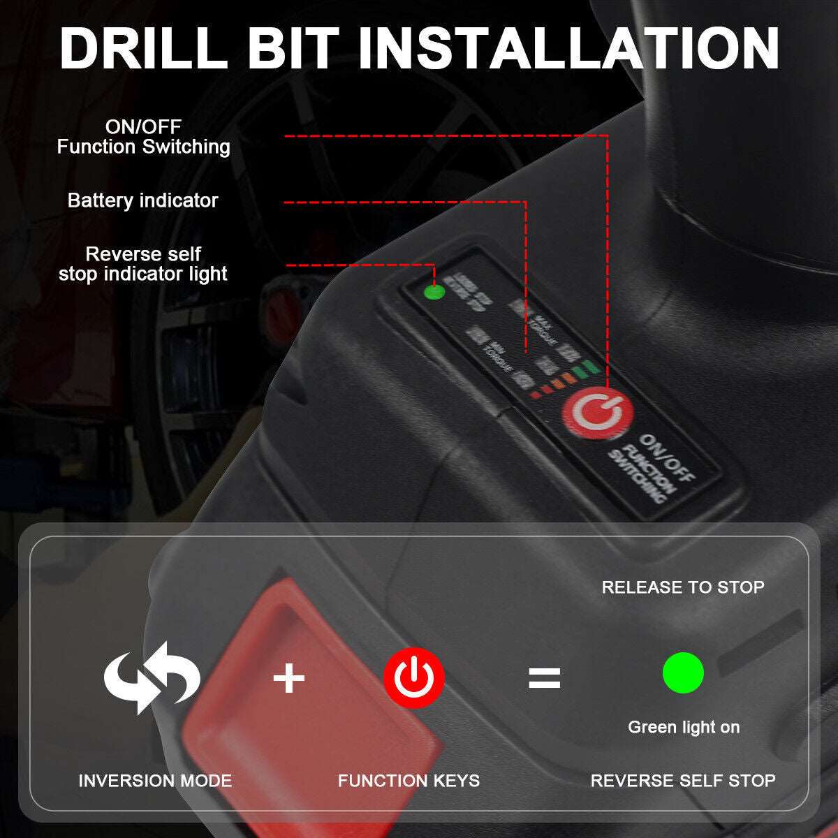 Cordless Electric Impact Wrench Drill Gun Ratchet Driver