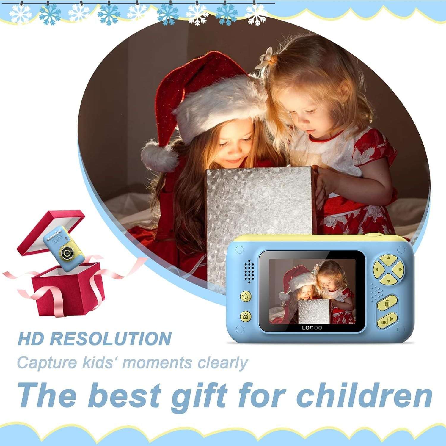 Kids Camera, Children Digital Selfie Camera For 3-12 Year Old Girls Boys With 20MP Photo Resolution, 1080P HD Video Camera With 32GB SD Card And Selfie Stick