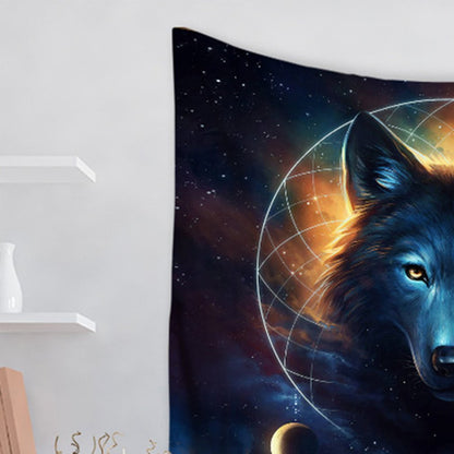 Wolf illustration background cloth simple tapestry