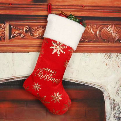 Christmas Decorative Stockings Embroidery Candy