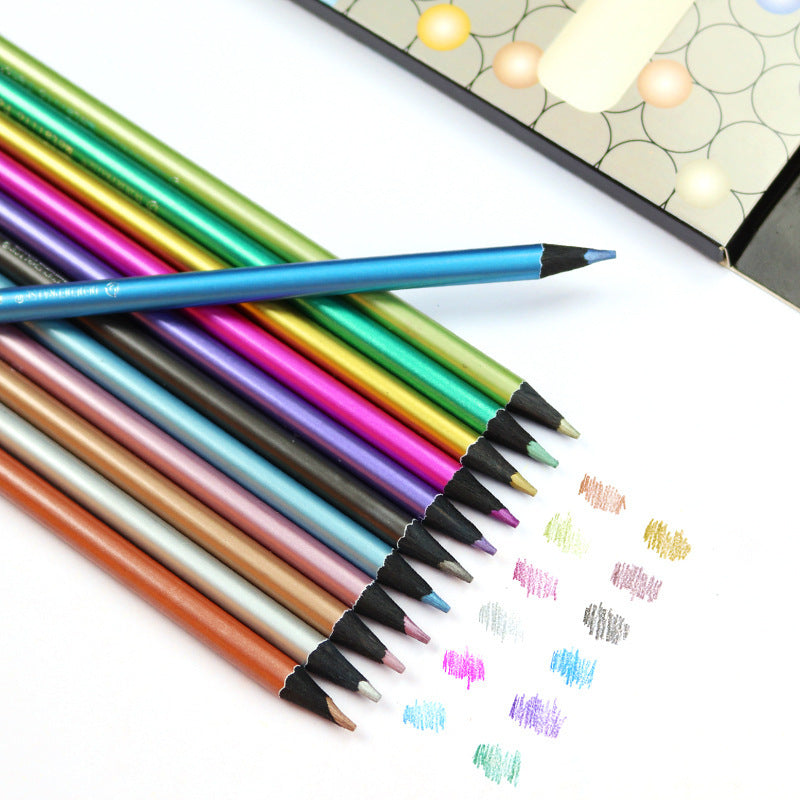 12-color Metallic Coloured Pencils