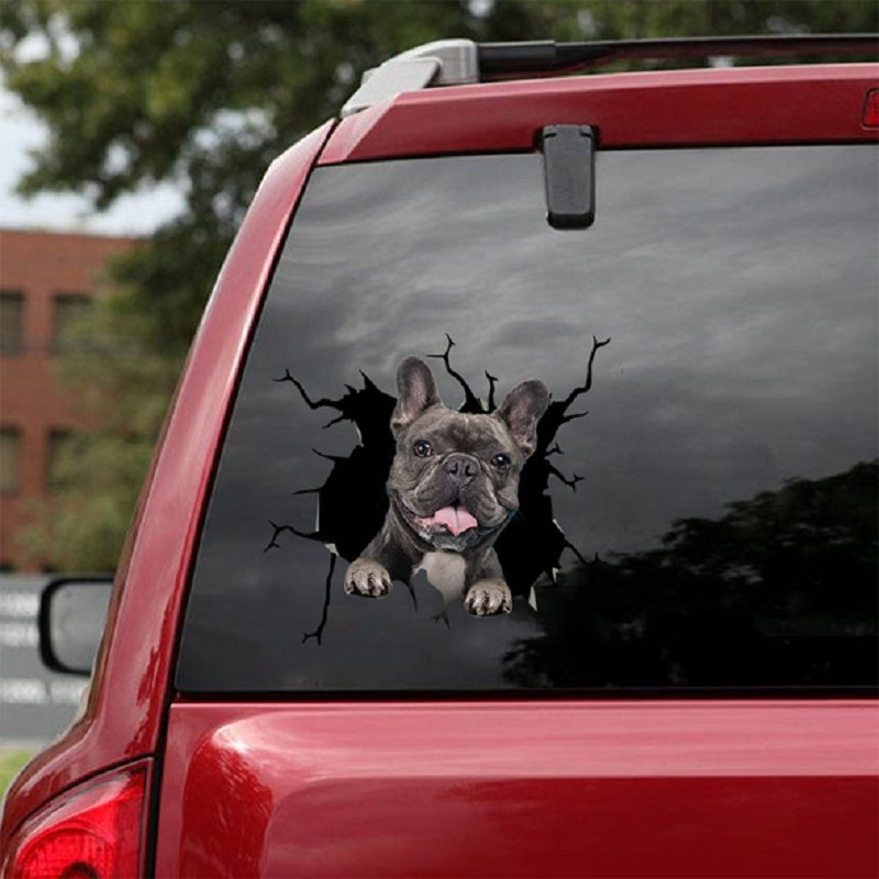 Autocollants électrostatiques créatifs pour fenêtre de voiture, mur d'animaux, toutes sortes de chiots, trous cassés