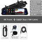10 Inch 4K 2160P Car DVR Carplay Android Auto 5G WIFI GPS Dash Cam BT FM Dashcam Camera Stream RearView Mirror Drive Recorder