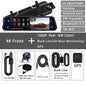 10 Inch 4K 2160P Car DVR Carplay Android Auto 5G WIFI GPS Dash Cam BT FM Dashcam Camera Stream RearView Mirror Drive Recorder