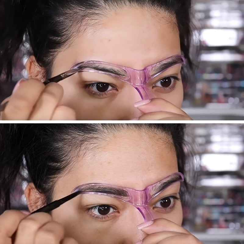 Pochoirs à sourcils 8 pièces, Kit de mise en forme des sourcils, modèle à sourcils, pochoir à sourcils réutilisable 8 Styles avec poignée