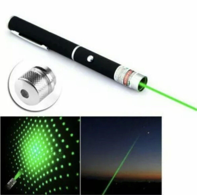 Grüner Laserstift Stark sichtbarer leistungsstarker militärischer Lichtstrahllaser mit Batterie