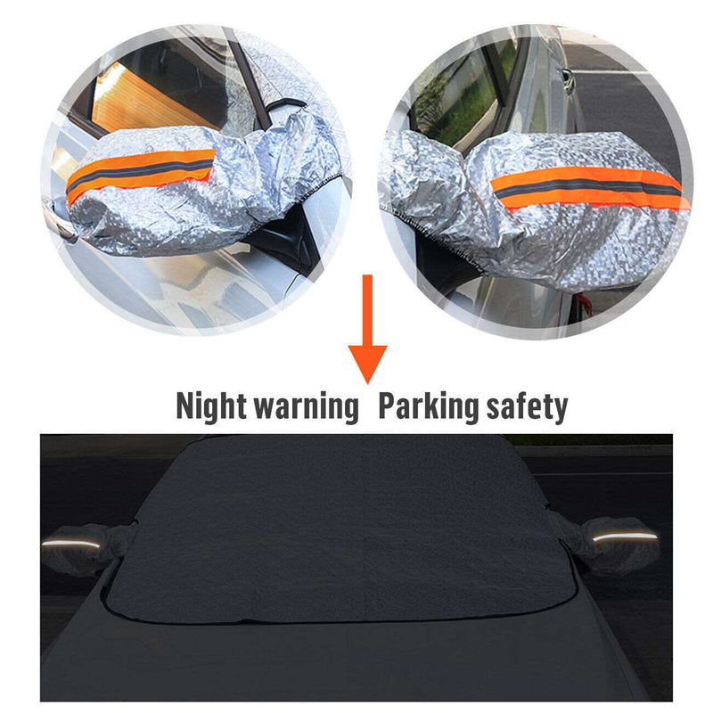 4 Layers Magnetic Car Windscreen Cover Winter Ice Frost Snow Protector Sunshade