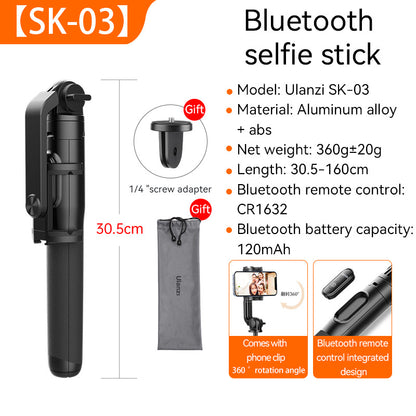 SK 03 Smartphone Selfie Stick 10M Wireless Bluetooth Control 1.5m Vertical Tripod For Camera