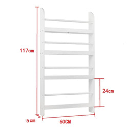 Bibliothèque blanche pour enfants, étagère en bois, étagère d'exposition pour enfants, rangement