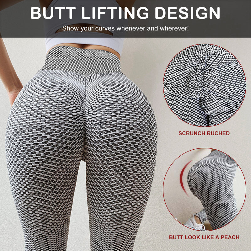 TIK Tok Leggings für Damen, Po-Lifting-Trainingsstrumpfhose, Übergröße, Sport-Yogahose mit hoher Taille